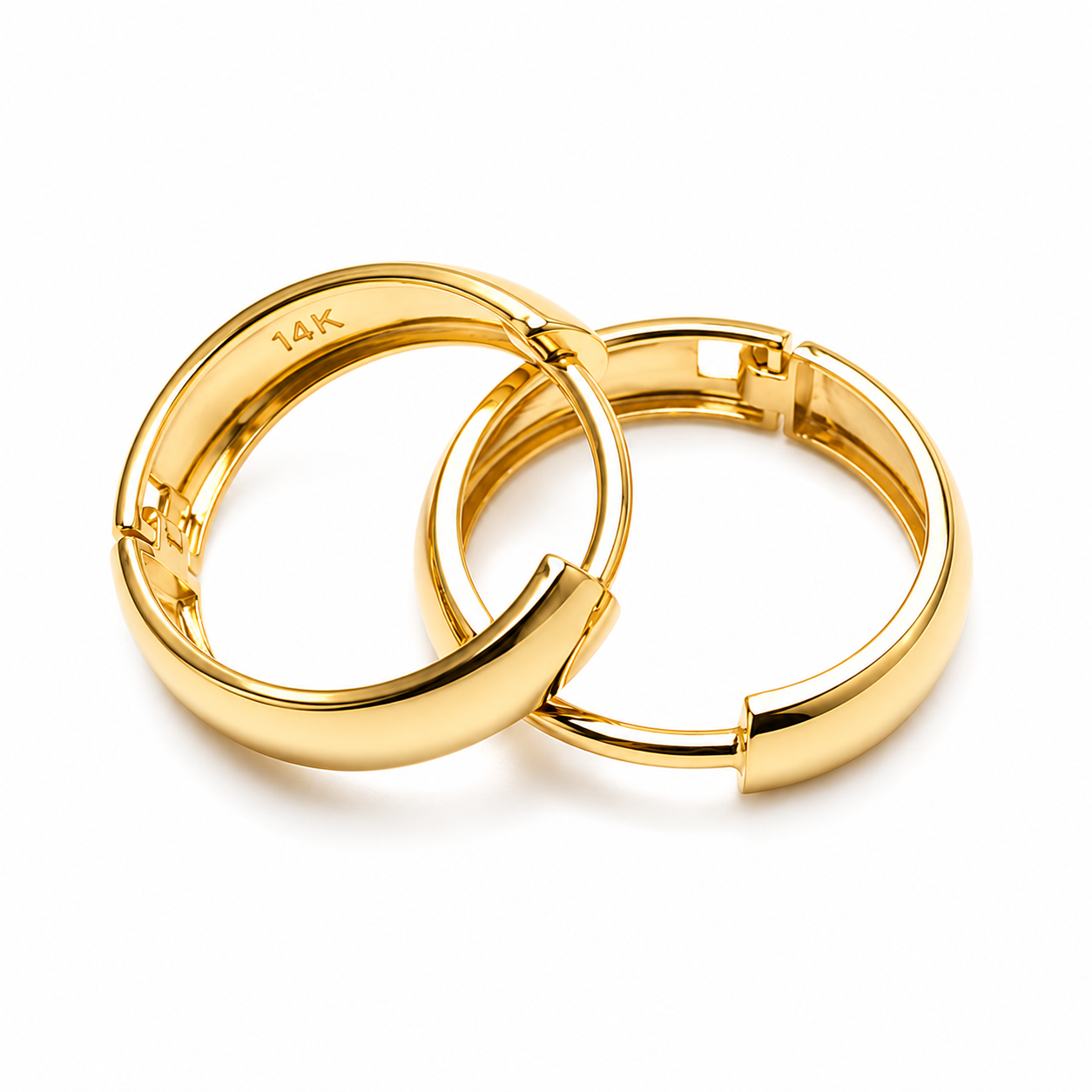 14K Gold Luna Hoops