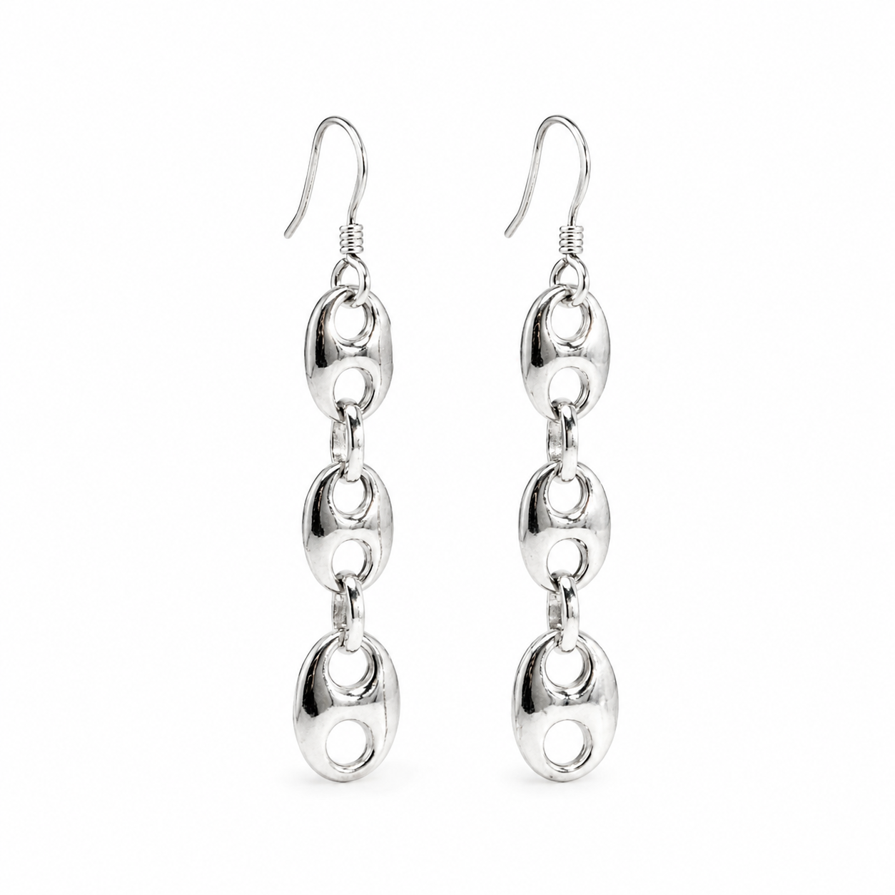 Graduated Link Earrings