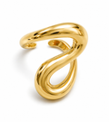 Ribbon Ring gold on a white background