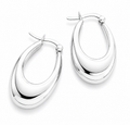 Sculptural Teardrop Hoops