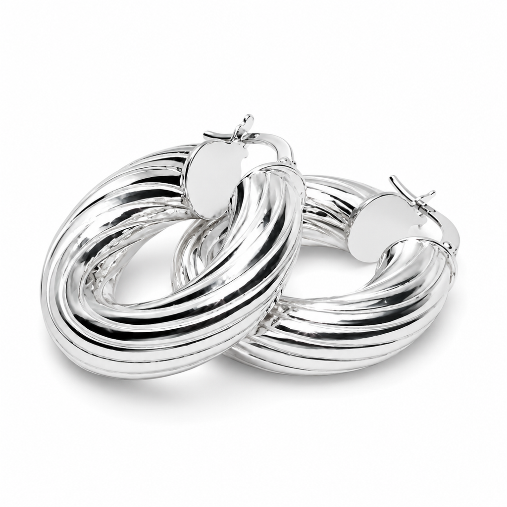 Swirl Hoop Earrings