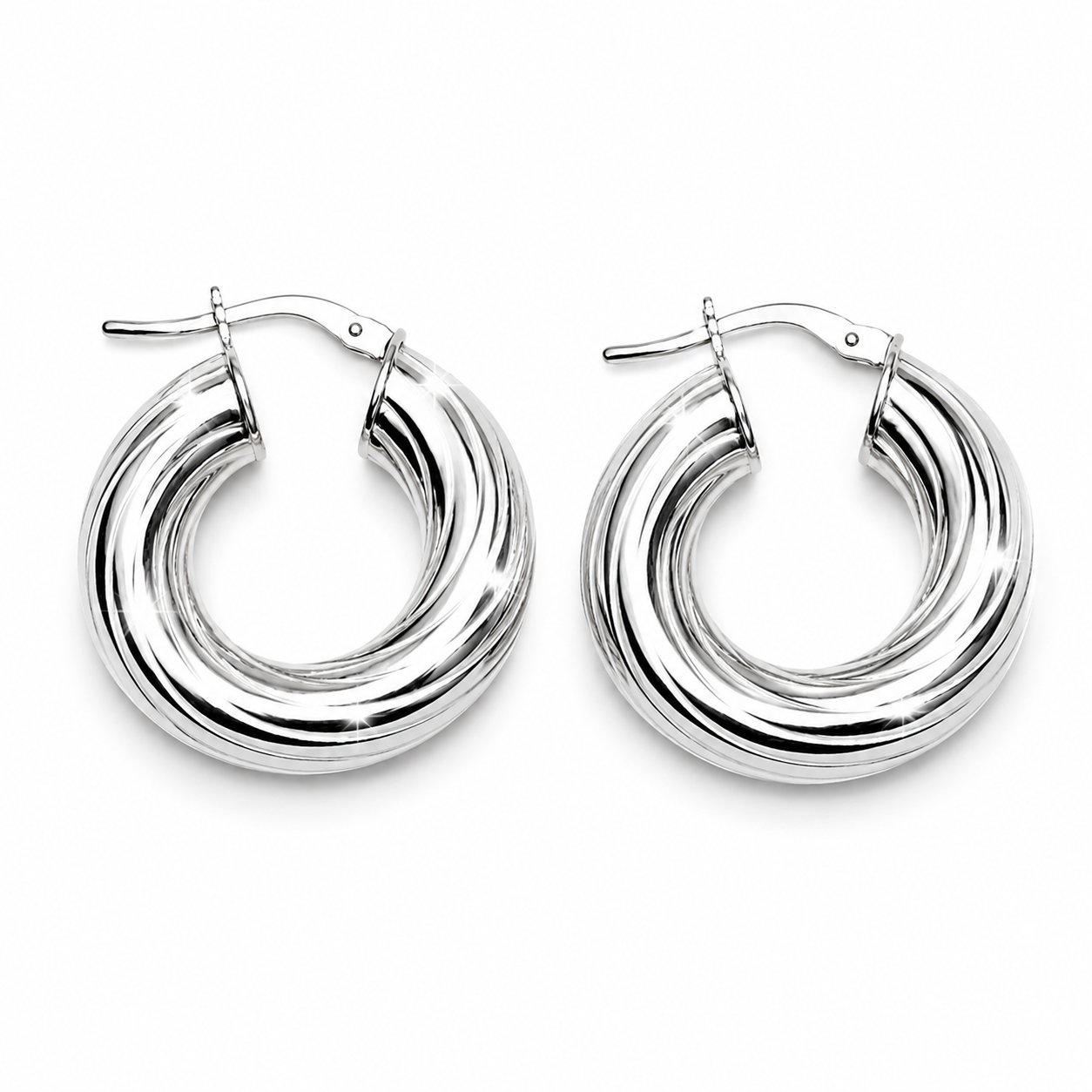 Swirl Hoop Earrings