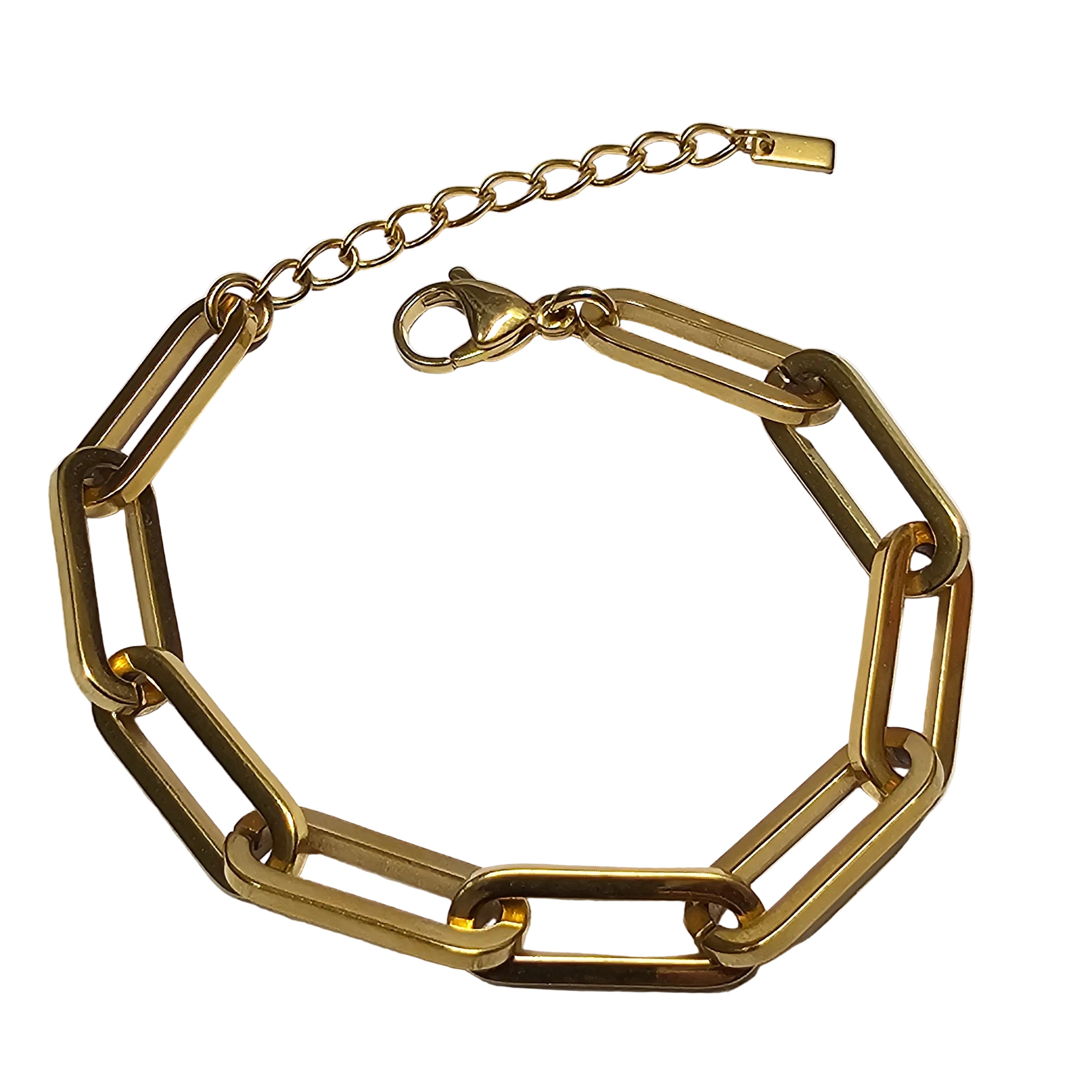 Gold Paperclip Chain Bracelet — Gold-Plated Stainless Steel | Ralluna