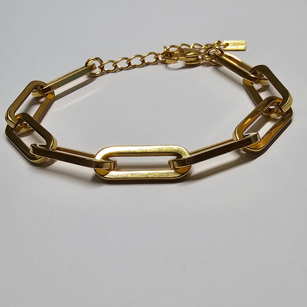 Gold Paperclip Chain Bracelet