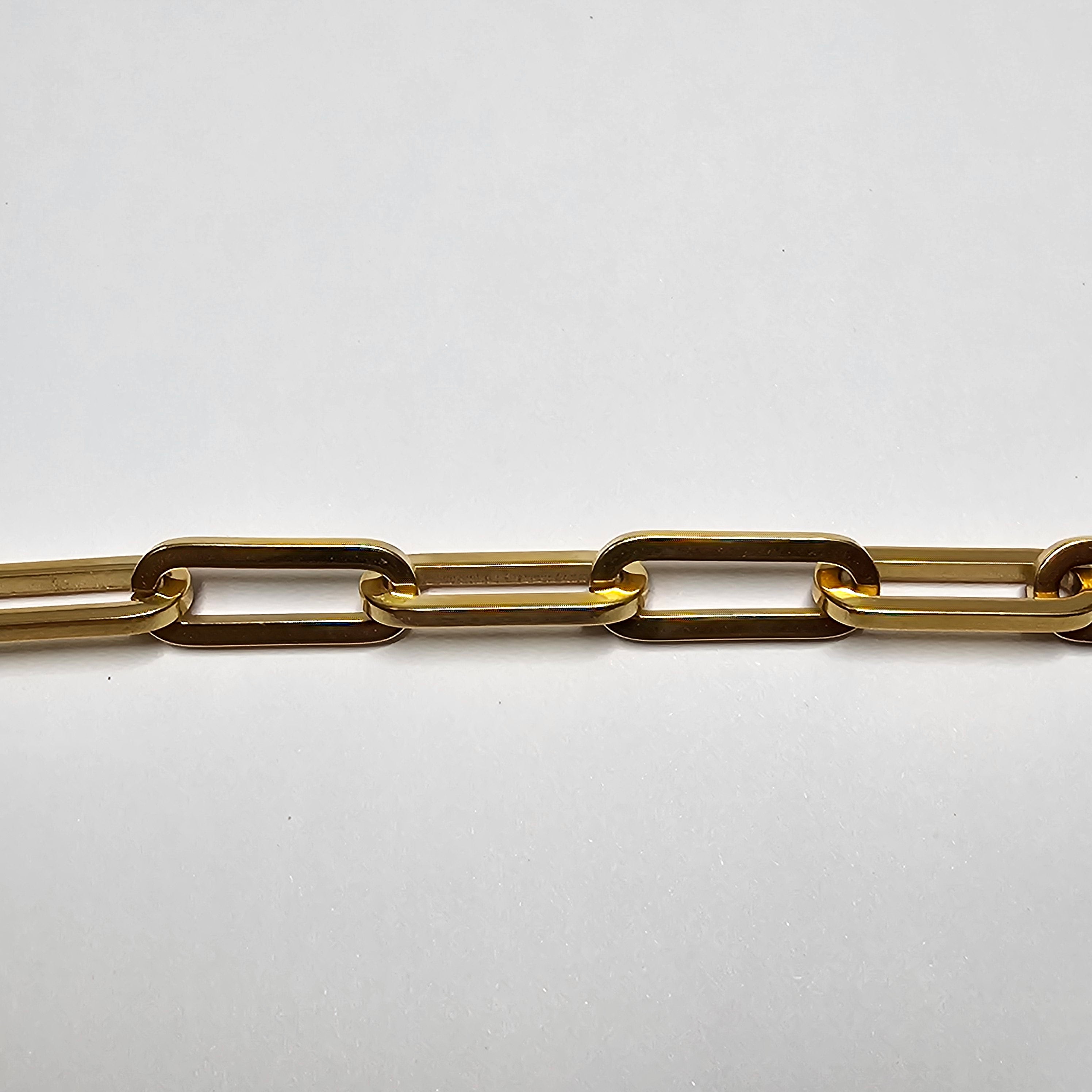 Gold Paperclip Chain Bracelet