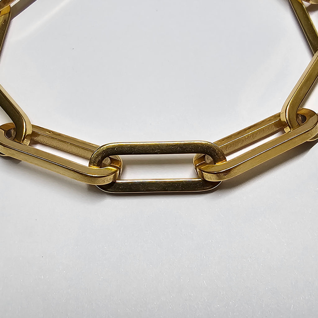 Gold Paperclip Chain Bracelet