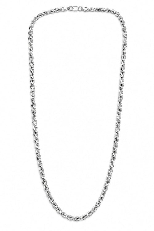 925 sterling silver rope chain necklace made in Italy