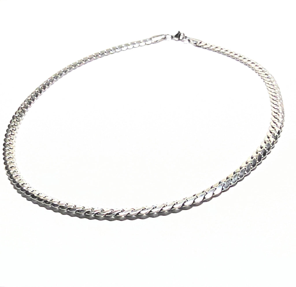 Stainless Steel Curb Chain Necklace