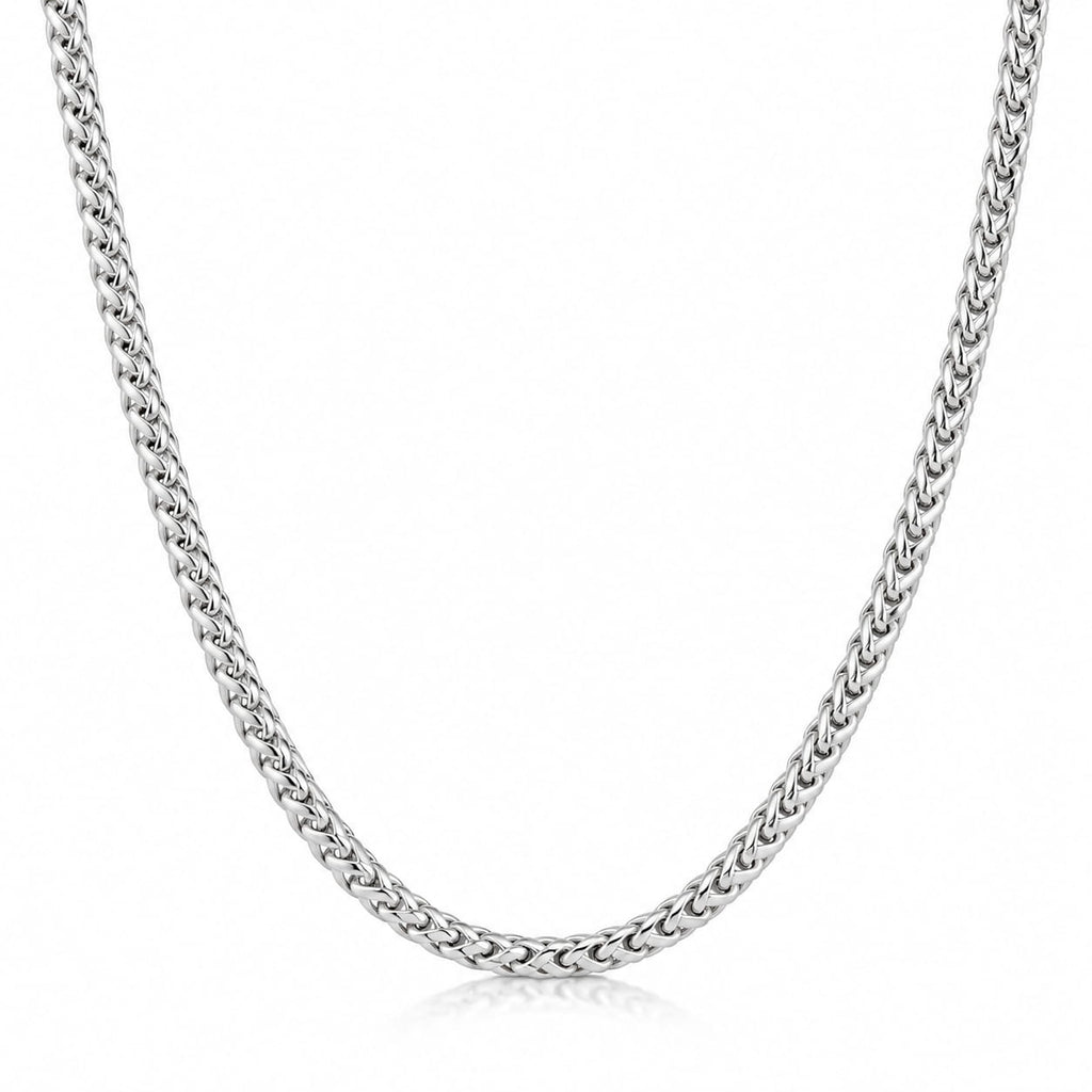 925 sterling silver Franco chain necklace made in Italy