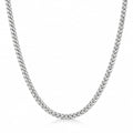 925 sterling silver Franco chain necklace made in Italy