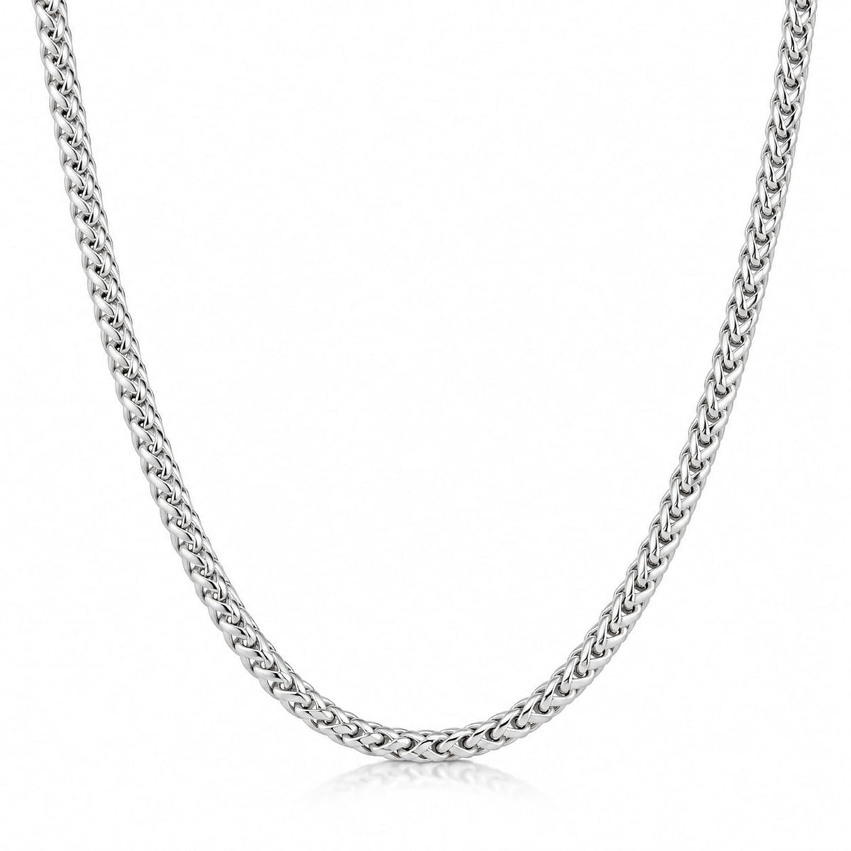 925 sterling silver Franco chain necklace made in Italy