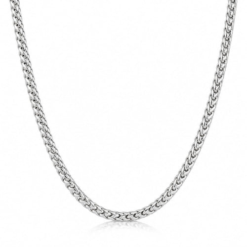 925 sterling silver Franco chain necklace made in Italy